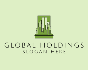 Green City Skyline  logo design