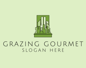 Green City Skyline  logo design