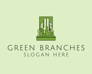 Green City Skyline  logo design