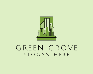 Green City Skyline  logo design