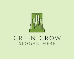 Green City Skyline  logo design