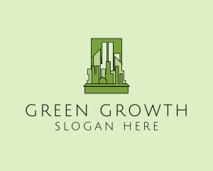 Green City Skyline  logo design