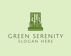 Green City Skyline  logo design