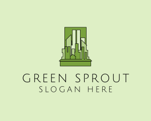 Green City Skyline  logo design