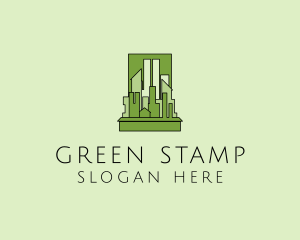 Green City Skyline  logo design