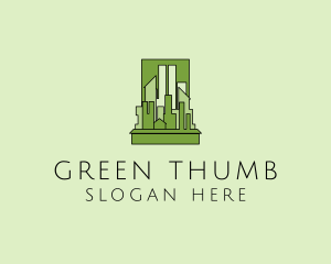 Green City Skyline  logo design