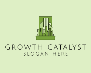 Green City Skyline  logo design