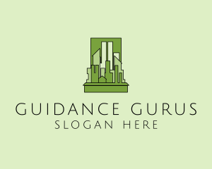 Green City Skyline  logo design