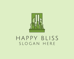 Green City Skyline  logo design