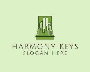 Green City Skyline  logo design