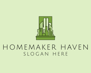 Green City Skyline  logo design