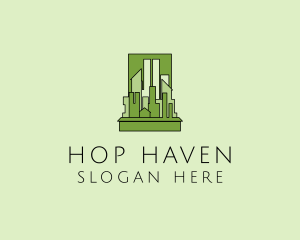 Green City Skyline  logo design