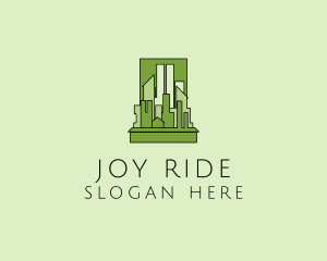 Green City Skyline  logo design