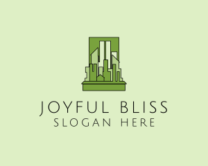 Green City Skyline  logo design