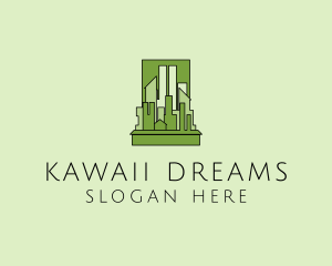 Green City Skyline  logo design