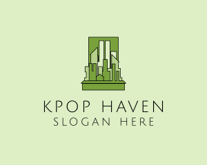 Green City Skyline  logo design