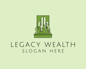 Green City Skyline  logo design