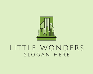 Green City Skyline  logo design