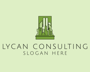 Green City Skyline  logo design