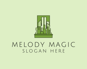 Green City Skyline  logo design