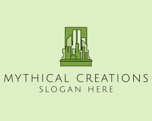 Green City Skyline  logo design