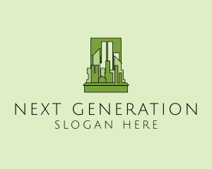 Green City Skyline  logo design