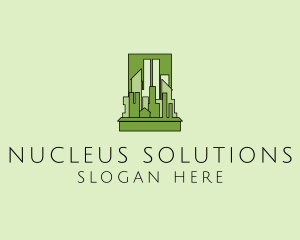 Green City Skyline  logo design