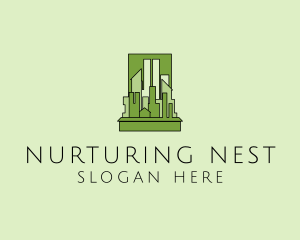 Green City Skyline  logo design