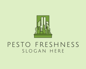 Green City Skyline  logo design