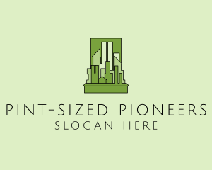 Green City Skyline  logo design