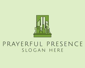 Green City Skyline  logo design