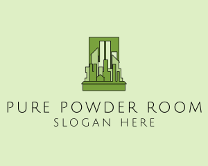 Green City Skyline  logo design