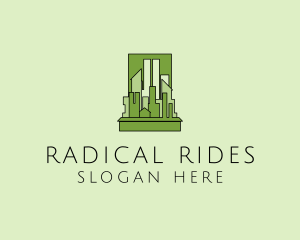 Green City Skyline  logo design