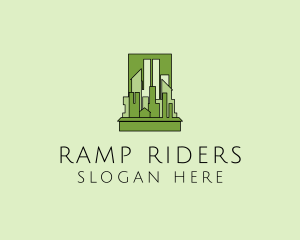 Green City Skyline  logo design