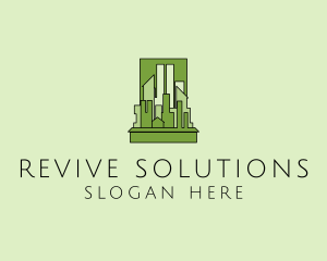 Green City Skyline  logo design