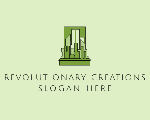 Green City Skyline  logo design