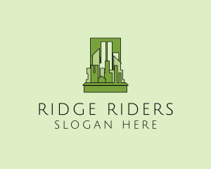 Green City Skyline  logo design