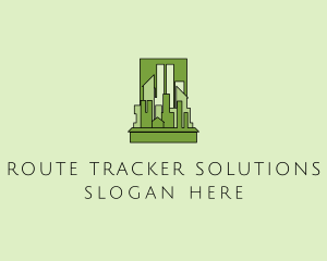 Green City Skyline  logo design