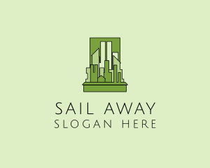 Green City Skyline  logo design