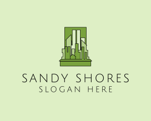 Green City Skyline  logo design