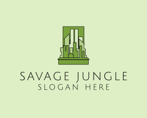 Green City Skyline  logo design