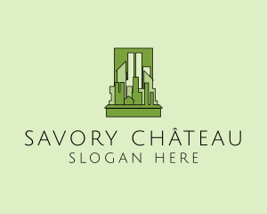 Green City Skyline  logo design