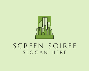 Green City Skyline  logo design