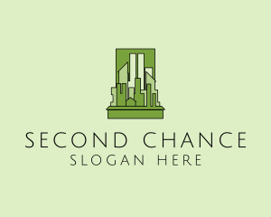 Green City Skyline  logo design