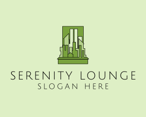 Green City Skyline  logo design