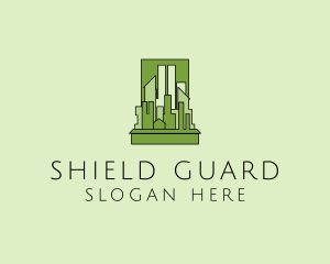 Green City Skyline  logo design