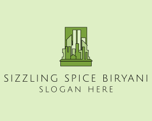 Green City Skyline  logo design