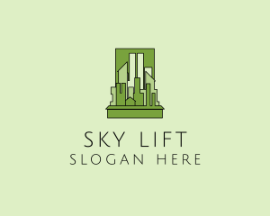 Green City Skyline  logo design