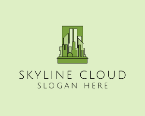 Green City Skyline  logo design