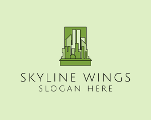 Green City Skyline  logo design